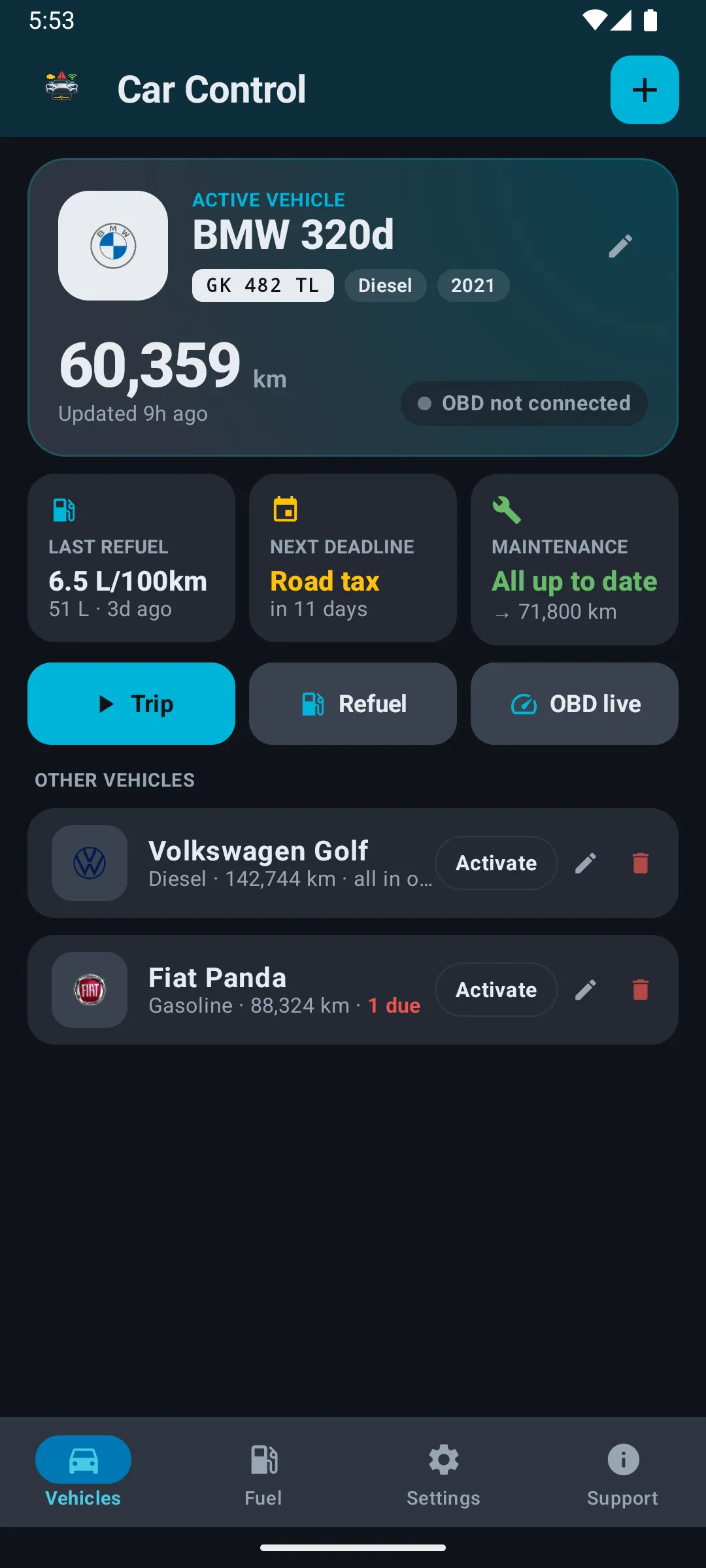 One app, your whole garage